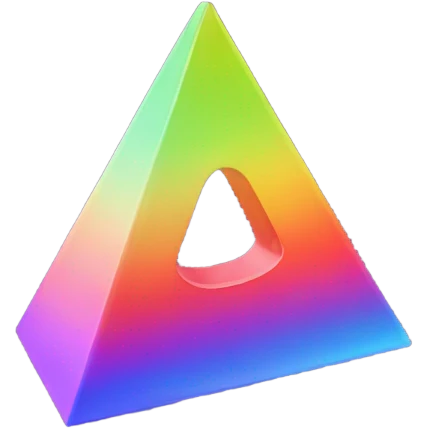 A prism in the letter P emoji
