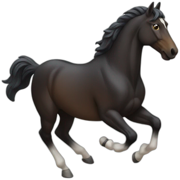 running dark horse emoji