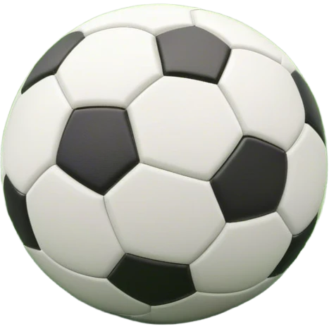Cinematic Realistic image of a soccer ball resting on a lush, manicured field, rendered with detailed panel textures and crisp stitching, bathed in soft, natural lighting that highlights its timeless athletic appeal emoji
