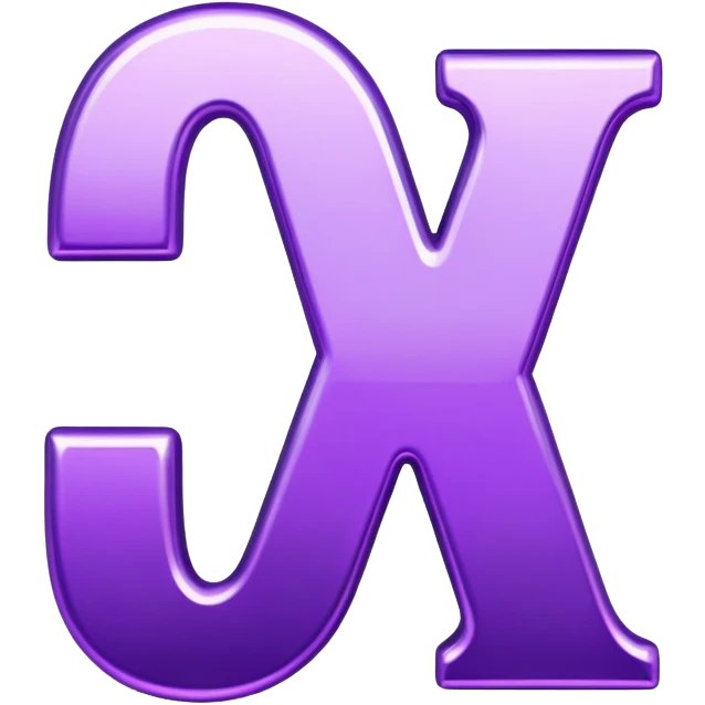 Shiny letter “T” in purple emoji