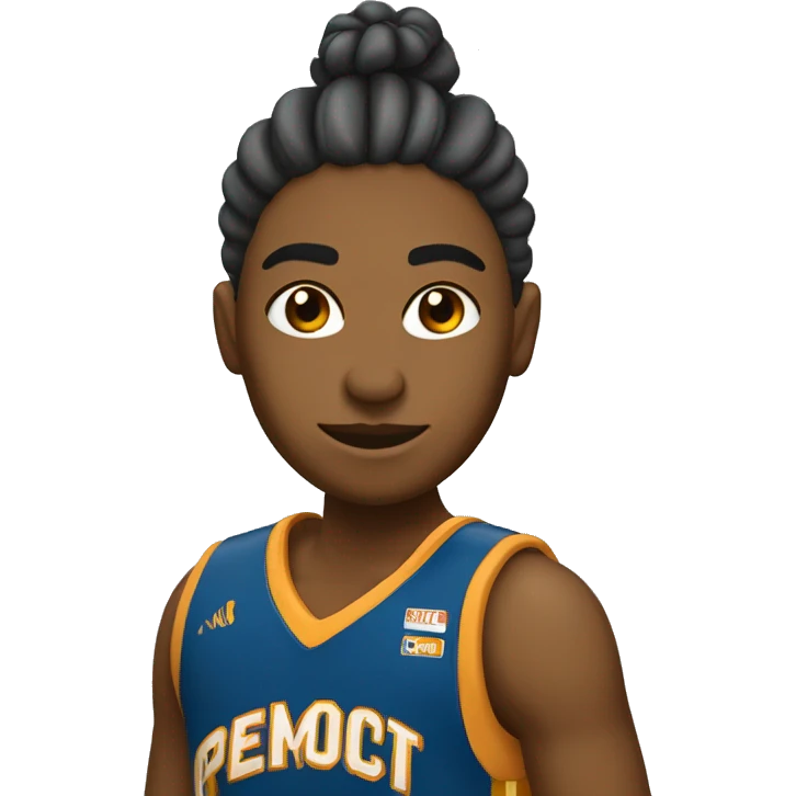 Basquetbolista de piel clara y pelo blanco emoji
