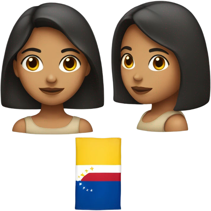 A venezuelan girl with an areoa emoji