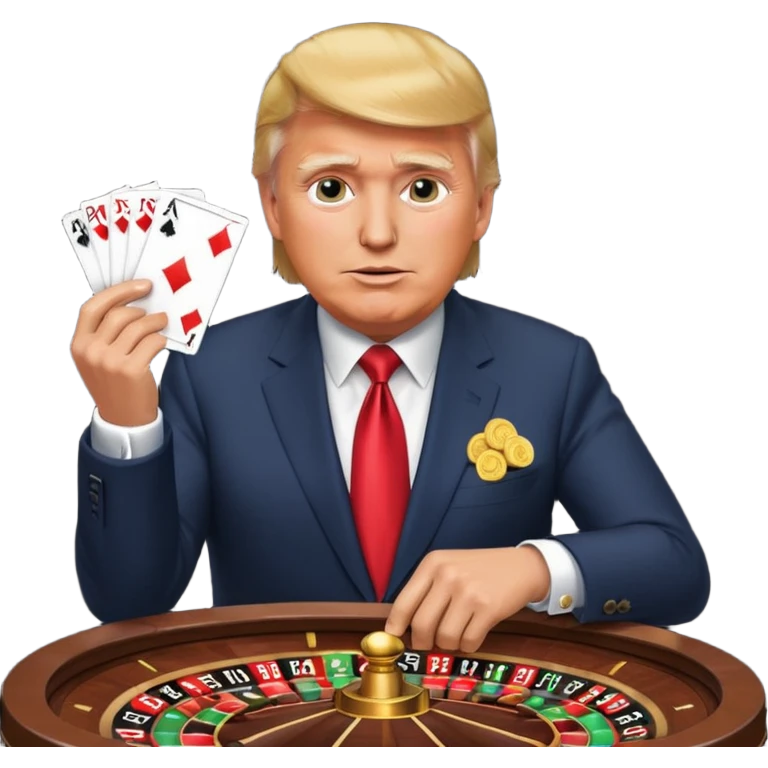trump , playing roulette big wins emoji