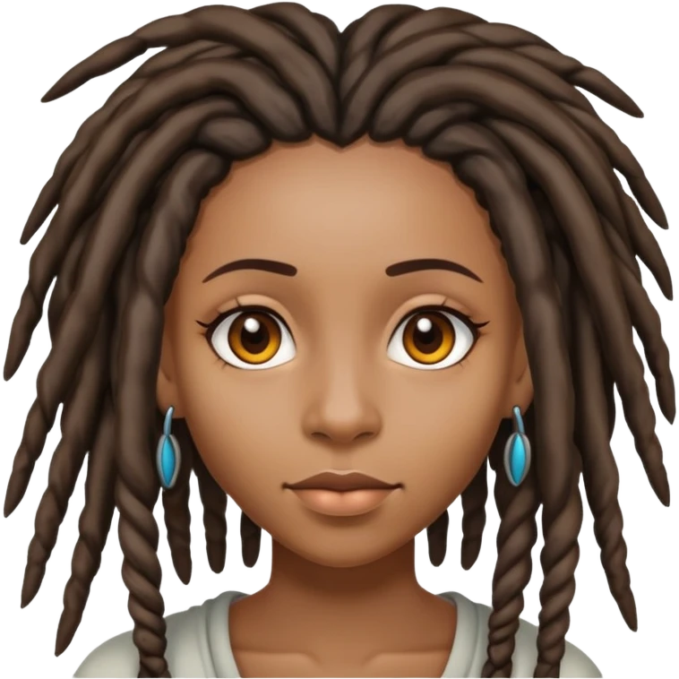 Black woman dreads emoji