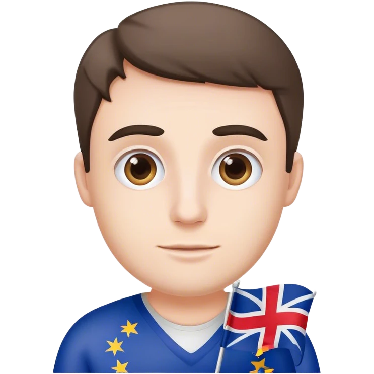 european union enthusiast with flag man emoji