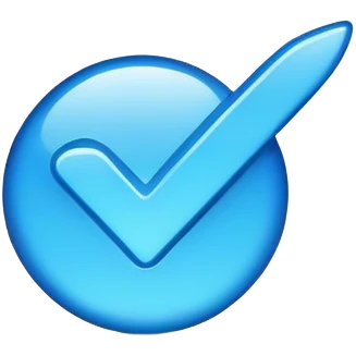 Blue check Mark emoji  emoji