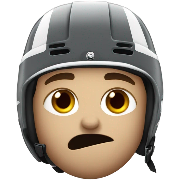 Carolina hurricanes hockey fan who is crying wearing a hockey helmet emoji