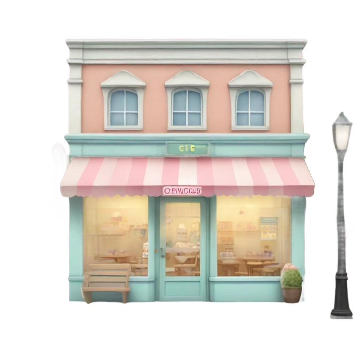 an ice cream cafe building emoji