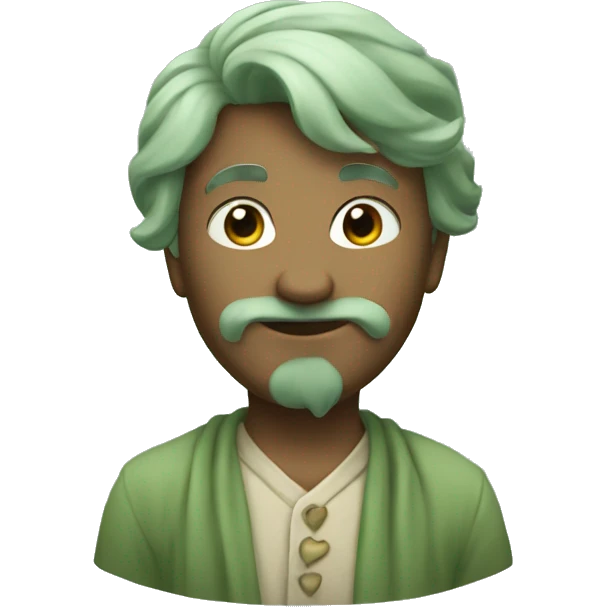 Sage green heart emoji