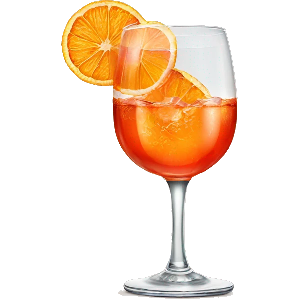 aperol spritz in tall glass emoji