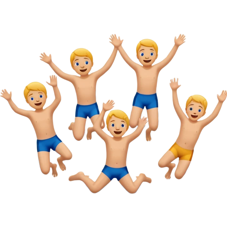 Kids doing a belly flop in to the pool  emoji