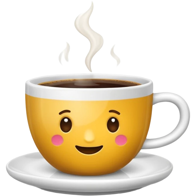 Une Tasse de cafe avec des roue emoji