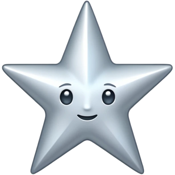 Silver bright star emoji