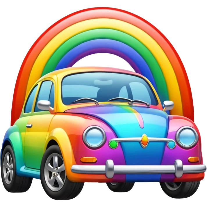 Rainbow car emoji