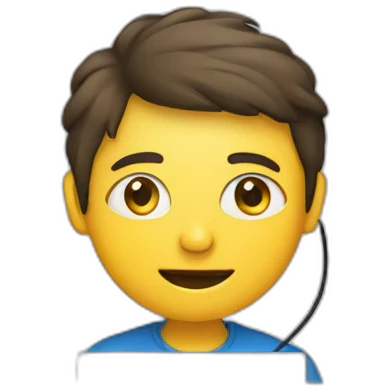 Developper human on computer emoji