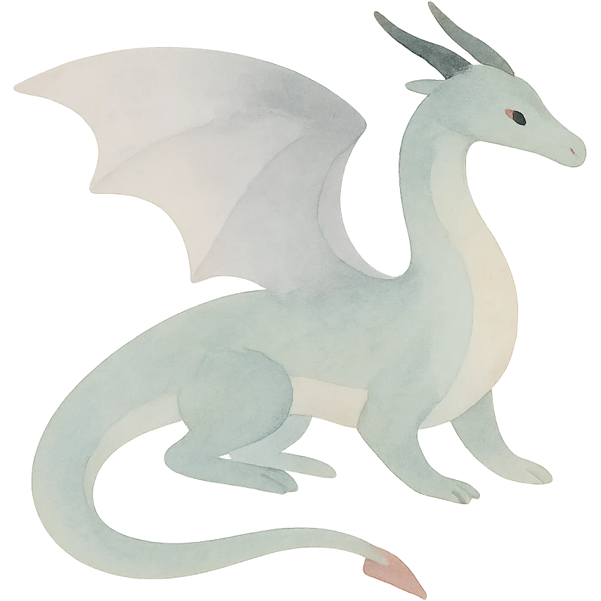 watercolor art style dragon emoji