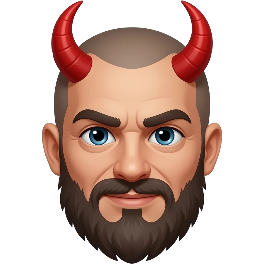 adult red hell with demon horns emoji