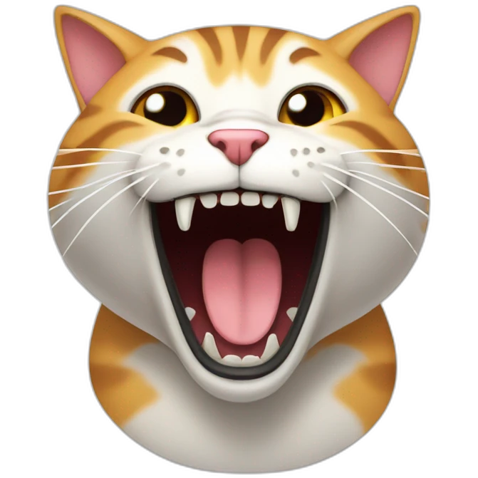 Cat roaring emoji
