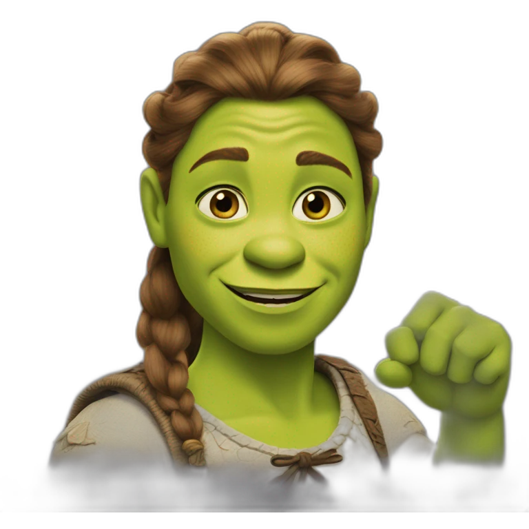 britt dekker as shrek emoji