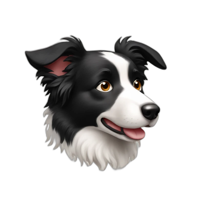 Cute little Border Collie emoji