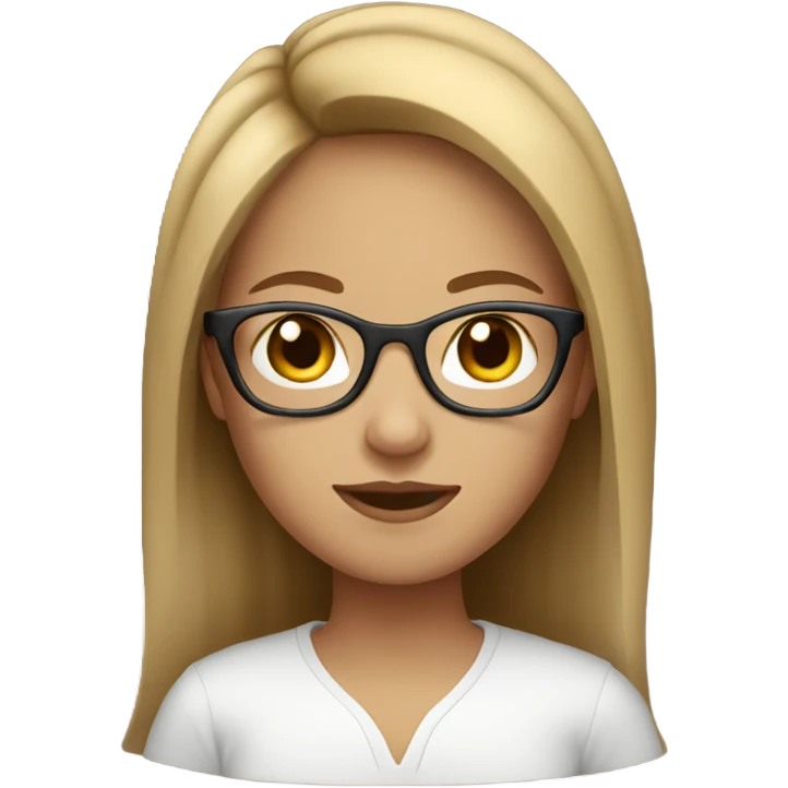 girl with light brown hair and glasses emoji