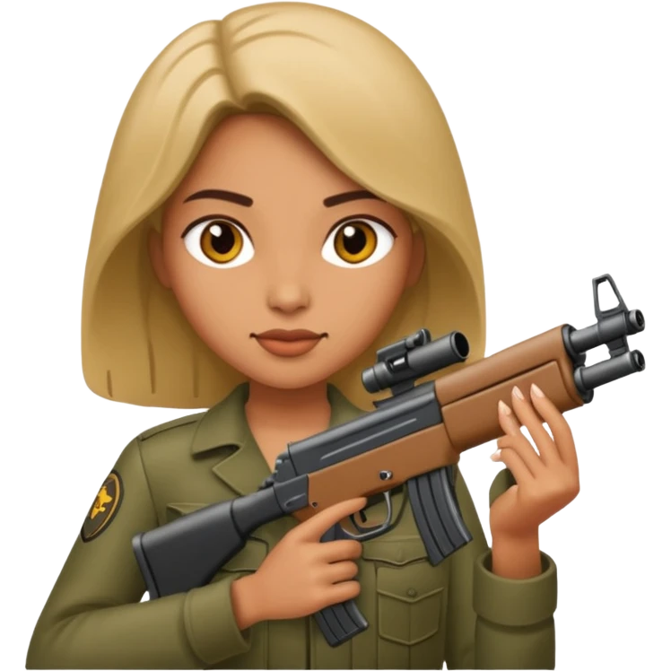 Chick with machine gun emoji