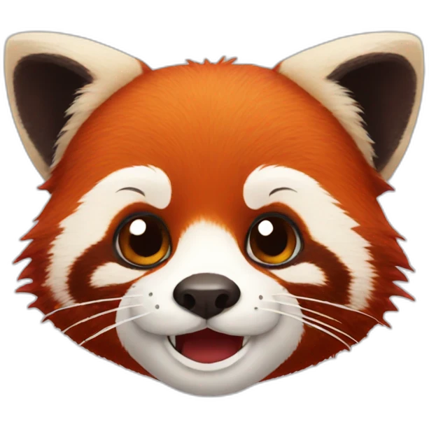 Red panda with different emotion  emoji