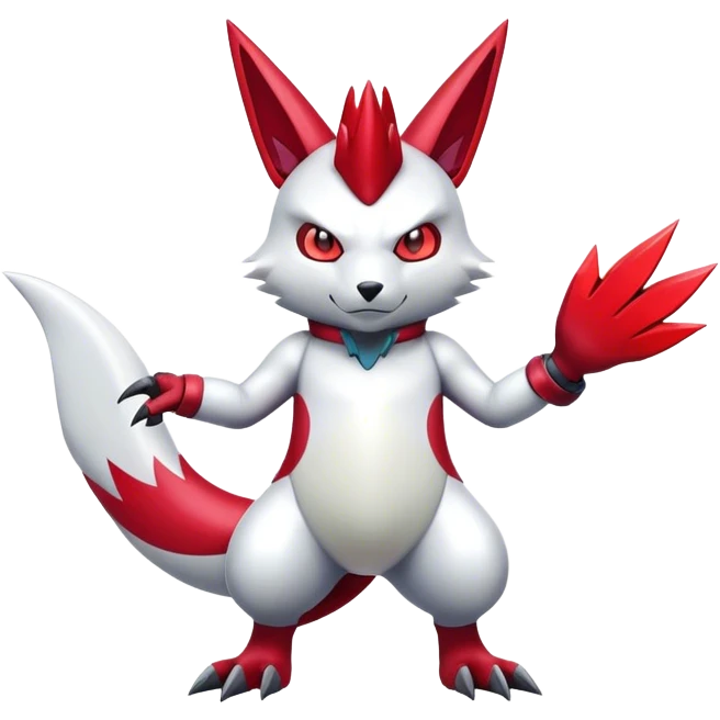 Cool Shiny Digimon-Sneas-Zangoose-hybrid full body emoji