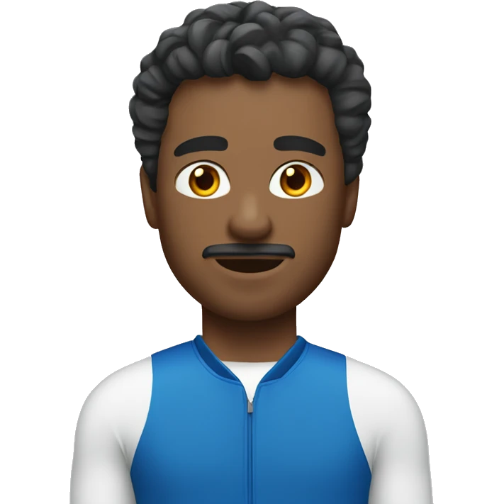 sport man in blue sport suit emoji