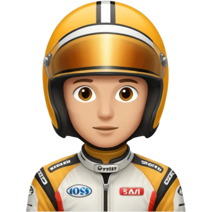 motorcycle racer with full face helmet emoji