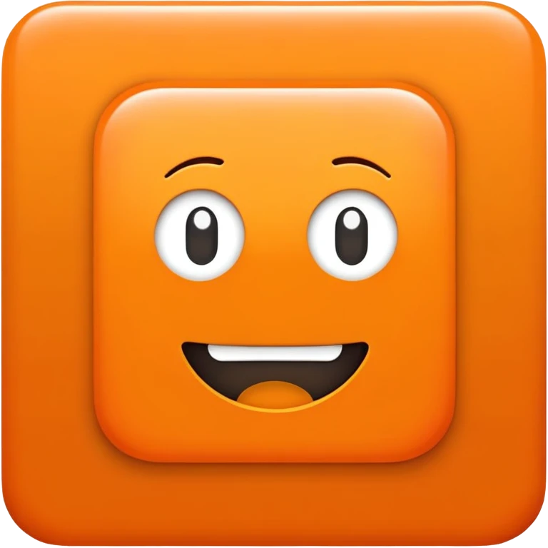OK text in an orange square with a gradient background emoji