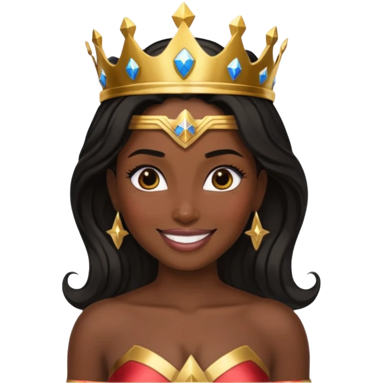black wonder woman emoji