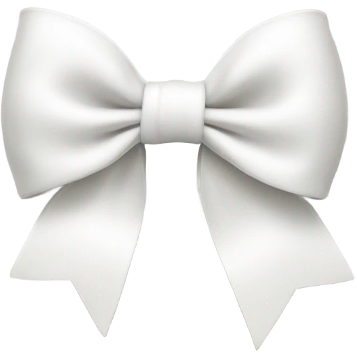 White bow on white bow emoji