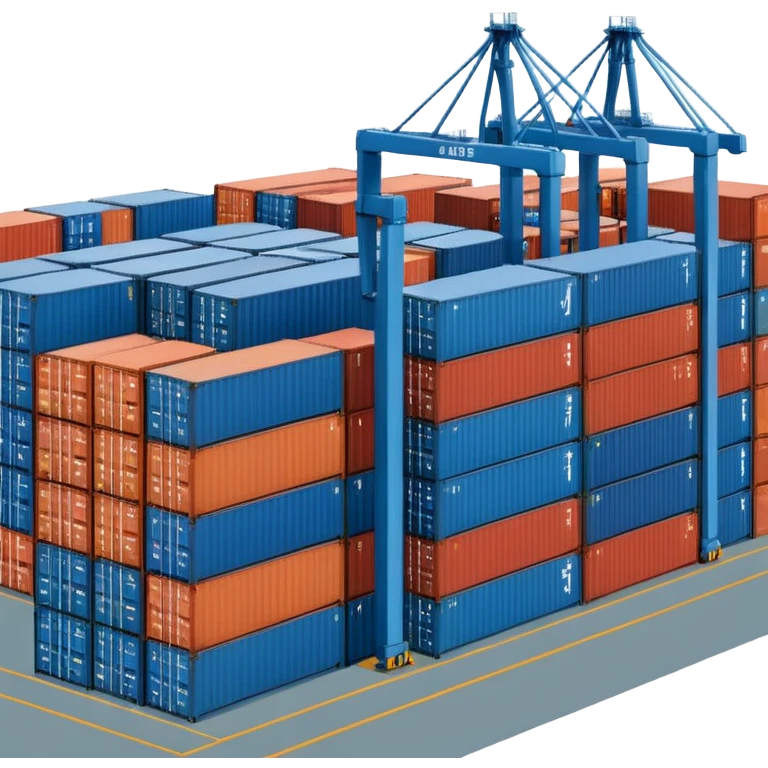 Container terminal on land. emoji