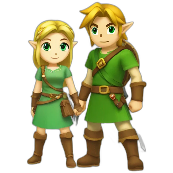 Link and Zelda FUUUSIONN emoji