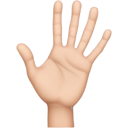 a palm with middle and ring fingers folded down emoji