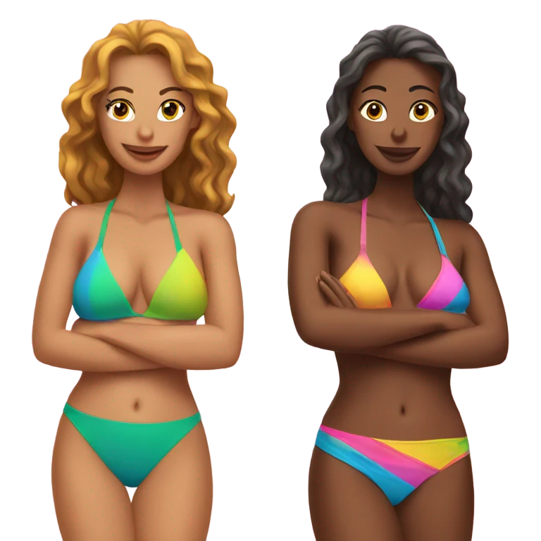 two women in bikinis emoji