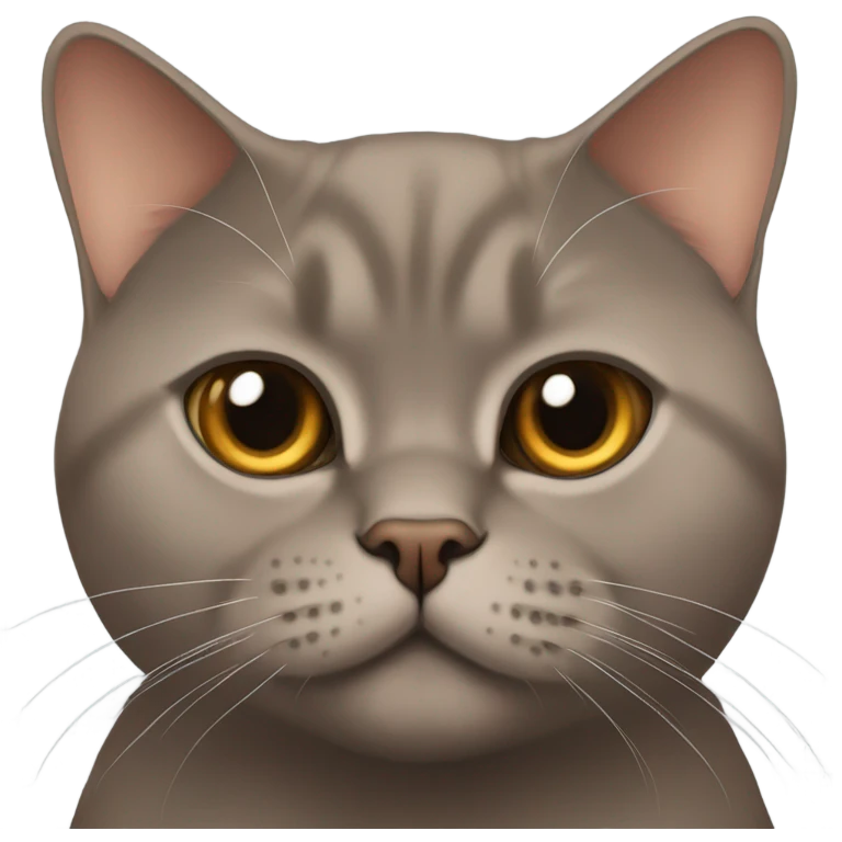 A brown british shorthair cat emoji