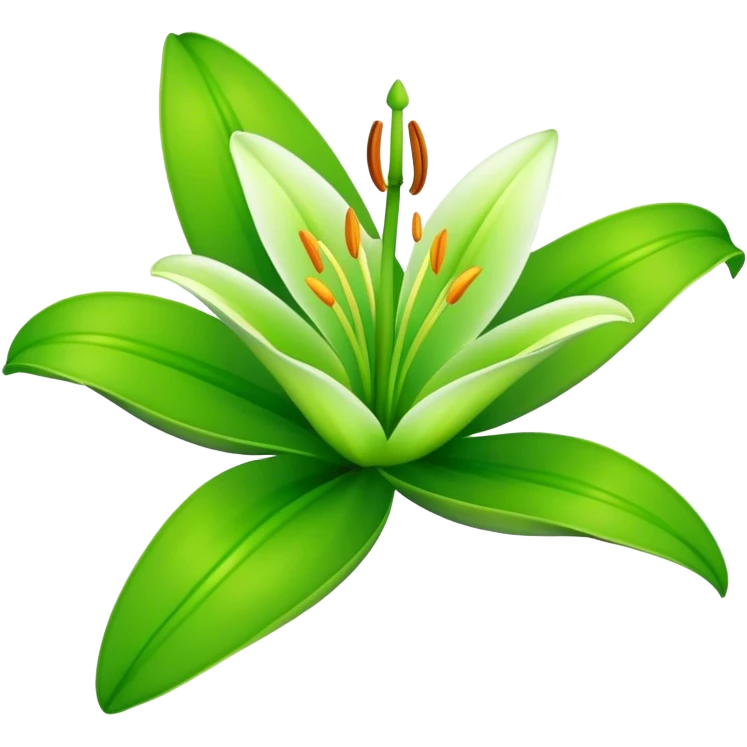 Green lily  emoji