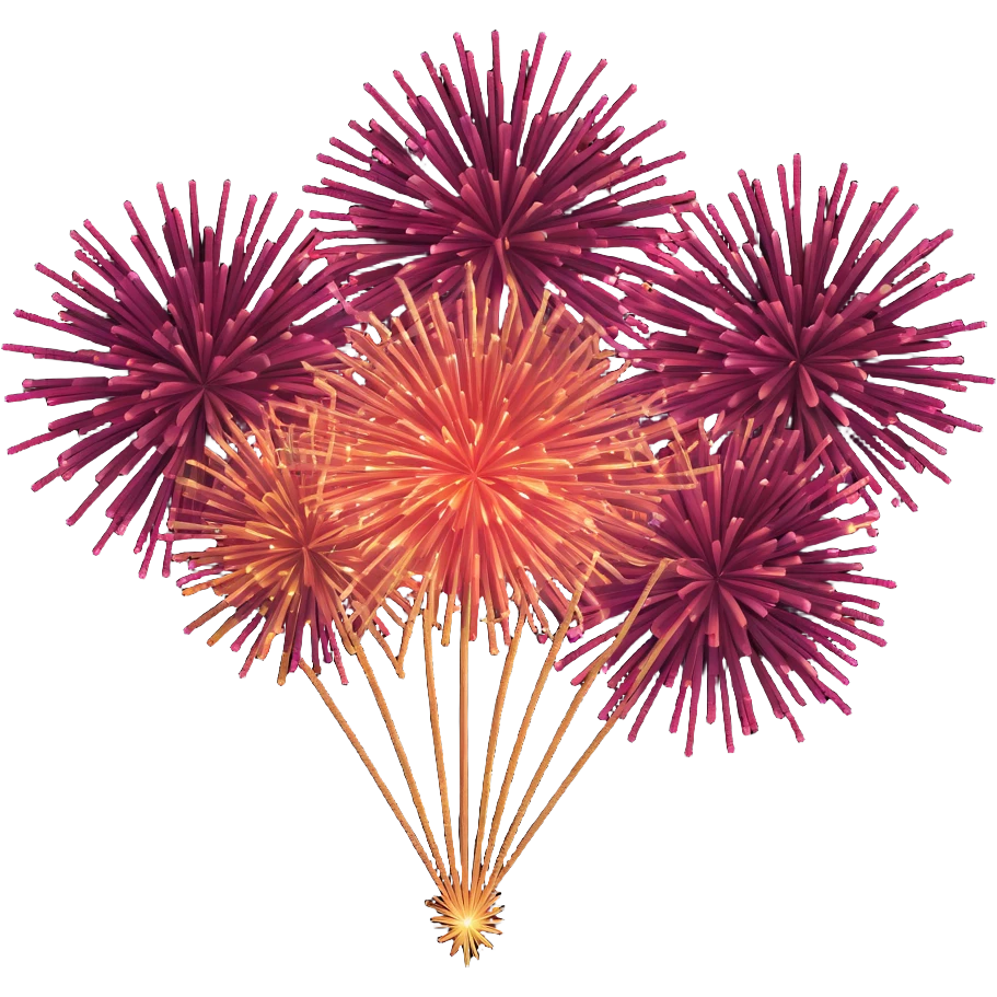 fireworks bursting with sparkles emoji