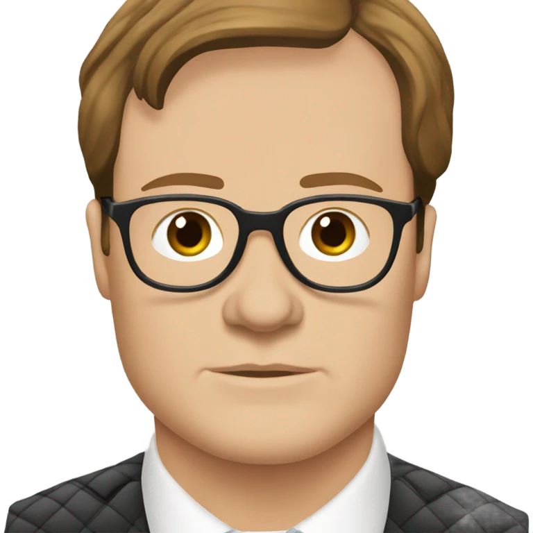 dwight schrute wearing chanel emoji