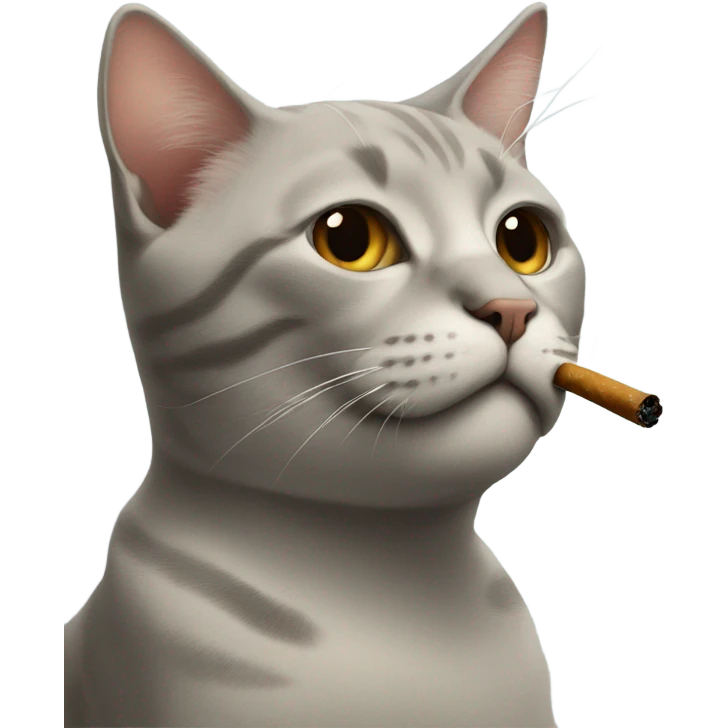 cat smoking emoji