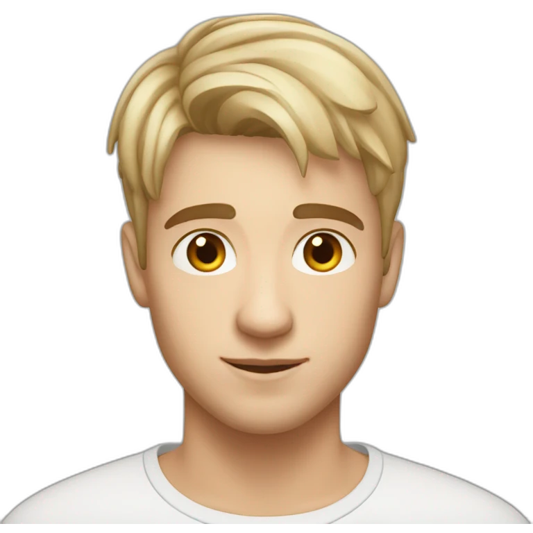 ukrainian male 25 years old with light and short russo hair emoji