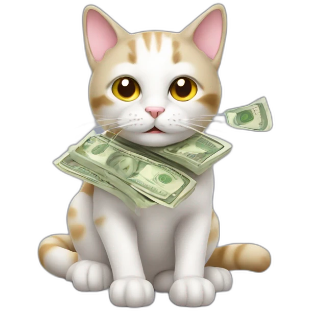 cat with money emoji