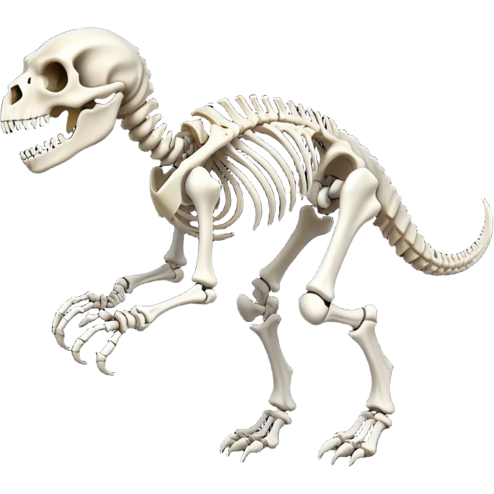 skeleton raptor emoji