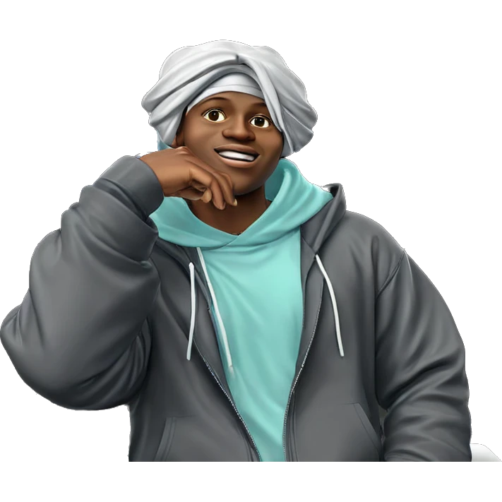 cool guy in hoodie emoji