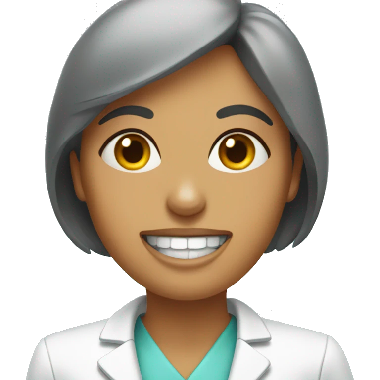 a woman at a dentist appointment emoji