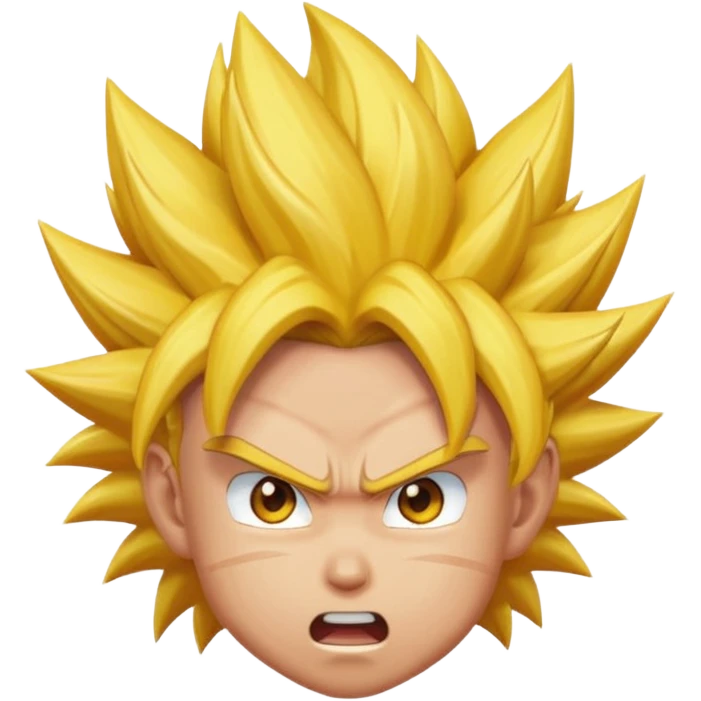 A super Saiyan Goku head emoji emoji