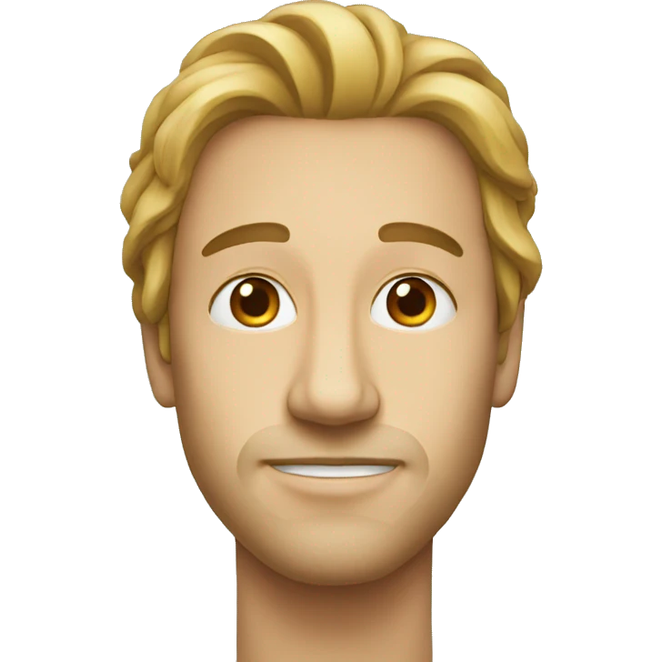 Guy with long hair and a long nose emoji