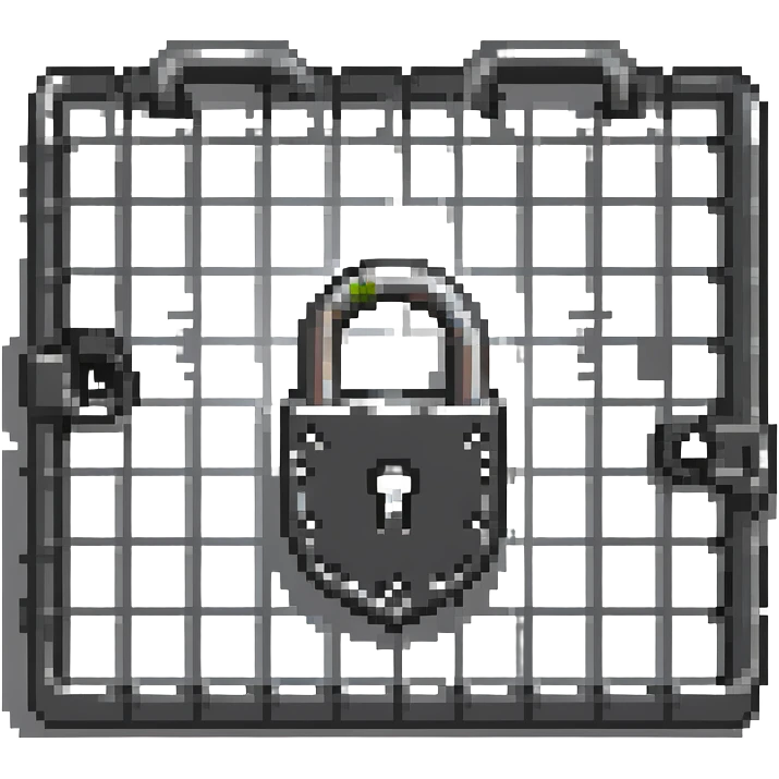 cage with lock emoji